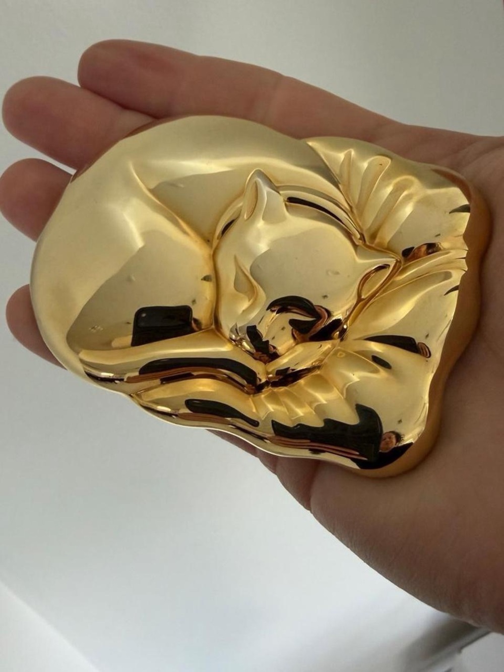 Vintage Gold Cat Compact Mirror - Women Accessories